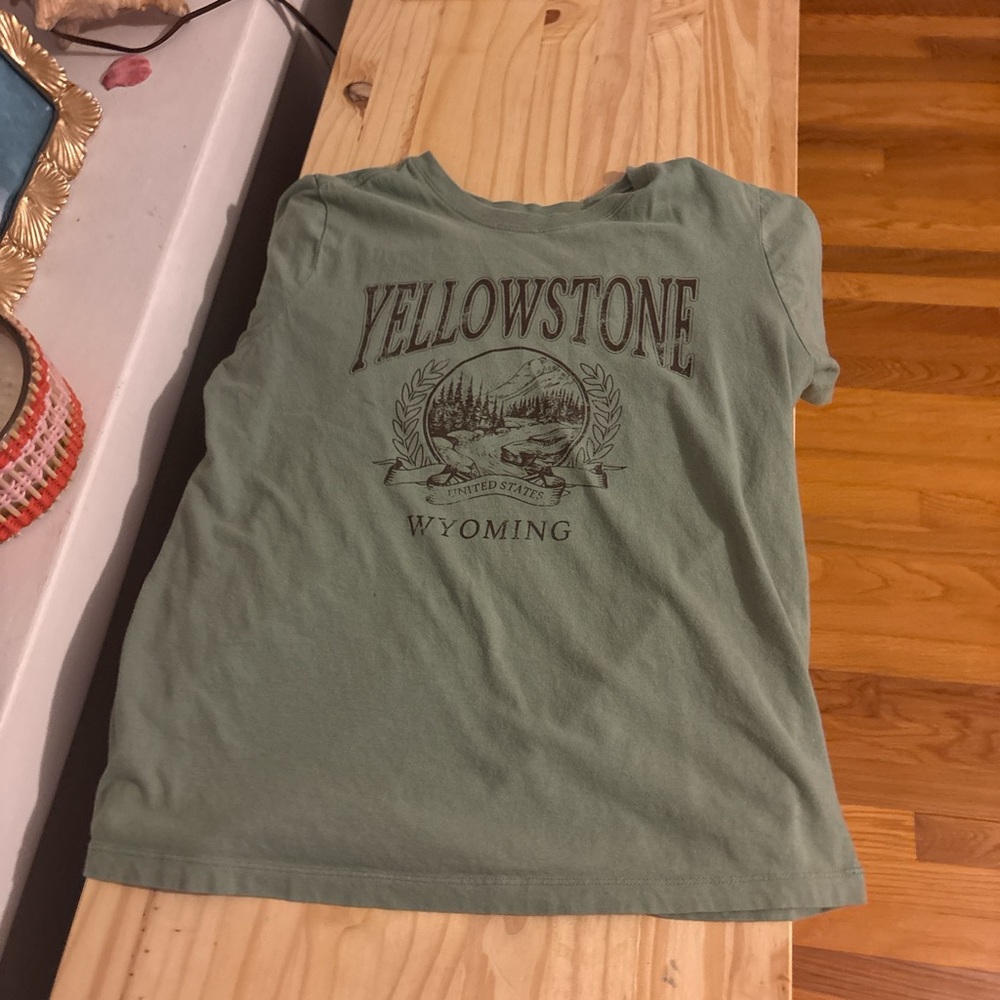 Green Yellowstone Kids T-Shirt
